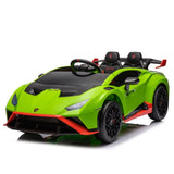 ZNTS Lamborghini Huracan Sto 24V Kids Electric Ride-On Drift Car: Speeds 1.86-5.59 MPH, Ages 3-8, Foam W1396P155008