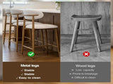 Counter Height Bar Stools Set of 2, Upholstered Counter Stools Modern Barstools with Metal Legs for 92612452