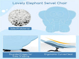 Kids Sensory Swivel Chair 360&deg Spin, 220lbs Capacity, Elephant Design, PP/Metal, Anti-Slip Pads 58299811