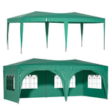 ZNTS 10'x20' Pop Up Canopy Outdoor Portable Party Folding Tent with 6 Removable Sidewalls + Carry Bag + W1212136043