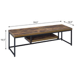 Weathered Oak and Black 1-shelf TV Stand B062P182851