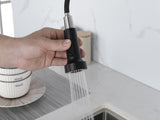 Spring kitchen with pull-out sprayer, stainless steel single handle single hole kitchen sink W2287P183742