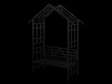 Metal Garden with Bench Turned into Flower Stand W58.07*H97.24 Climbing Plants Support Rose 04163726