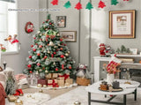 6ft Pre-Lit Christmas Tree - 55 Red Berries 55 Pine Cones, Changeable Lights & Easy Setup, Ideal 65193603