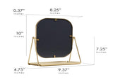 Round Edge Tabletop Easel Mirror with a Modern Gold Finish Vanity Mirror 7" x 5" 48388715
