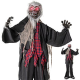 8.2ft Animatronic Werewolf Halloween Decor Realistic Fur, Scary Howls, Red Flashing LEDs, 18608033