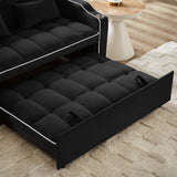 ZNTS 1 versatile foldable sofa bed in 3 lengths, modern sofa sofa sofa velvet pull-out bed, adjustable W2151127337