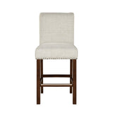 Upholstered Counter Stool with Nailhead Trim Set of 2 B035P265952