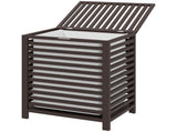 55L Bamboo Laundry Basket with Lid & Removable Liner Bag, Large Cloth Hamper for Bathroom & Bedroom 64163704