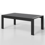 All-Weather Aluminum Outdoor Coffee Table, Modern Coffee Table for Outside, Rectangle Patio Coffee B082P232964
