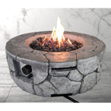 9'' H x 28'' W Fiber Reinforced Concrete Outdoor Fire pit B120141824
