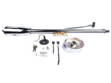 32" Floor Shift Tilt Manual Steering Column w/ 9 Hole Wheel Adapter Key Chrome 22274158