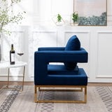 Lenola Contemporary Upholstered Accent Arm Chair, Blue T2574P164509
