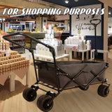 ZNTS Utility Park Garden Cart Tool Customized Color Folding Camping Trolley Outdoor Picnic Beach Wagon W321P190089