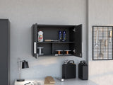 Storage Cabinet - Wall Cabinet, Three Interior Shelves, Double Door B070P188810