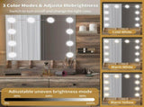 Large Makeup Vanity with Lights, Vanity Table with Charging Station, Vanity Desk with Mirror and 10 24676583