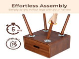 Wood Nightstand End Side Table with Drawer & Solid Wood Legs for Living Room, Bedroom 80414139