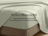 4 Pieces Queen Sateen Sheet Set,Sage B035P381328