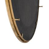 22" x 28" Circle Wall Mirror with Gold Iron Frame, Accent Mirror for Living Room, Entryway, Office W2078124345