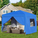 ZNTS Outdoor 10x 10Ft Pop Up Gazebo Canopy Tent with Removable Sidewall with Zipper,2pcs Sidewall with W419P147534