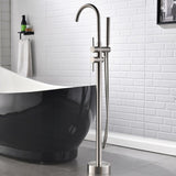 Single Handle Freestanding Tub Filler Floor Mount Bathtub Faucet with Handheld Shower W1932P172283