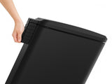 Black 17 Gallons Pedal Trash Can with Soft Close Lid, Removable Inner Bucket & Detachable Wheels, 74963534