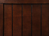 1pc Contemporary Style Rectangular Table with18" Leaf Tapered Block Feet Brown Wood Finish B011138068