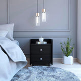 York Nightstand, Superior Top, Two Drawers, Four Casters B128P148846