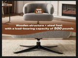Cuddle-style leisure swivel sofa chair, suitable for balconies, studies and living rooms, grey W3248P354261