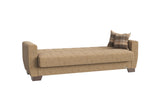 PrimeNest Zerova Collection Upholstered Convertible Sofabed with Storage, Brown B030P286469