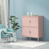 40 inches high metal storage locker with 4 doors, suitable for home office use. T3421P312361