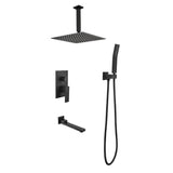 Shower system combo with hand shower, 16 inch shower head and tub spout W2287141166