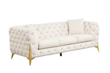 ZNTS Contempo Modern Style Sofa Made with Wood in Cream B009139142