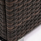 Wicker Fire Pit Column with Glass Wind Guard 56659586
