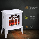 ZNTS 750W/1500W 18 inch Electric Fireplace Heater-white （Prohibited by WalMart） 07595653