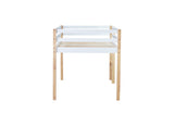 Solid Wooden, Rubber Wooden Twin Loft Bed with Ladder, Bed Platform of Strengthened W504P233031