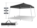 8x8 FT Slant Leg Foldable Canopy Shelter Tent with 4 Solar Color Meteor Shower LED String Lights, 66412863