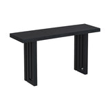 U_STYLE Uniquely Designed Oak Veneer Console Table with Distinctive Side Shapes, Suitable for N711P170550B