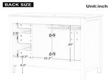 36" Bathroom Vanity with Sink Top, Bathroom Vanity Cabinet with Two Doors and Three Drawers, Solid N725P364205N