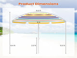 6.5ft Portable Beach Umbrella , 68132138