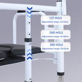 Patient Lift Transfer Chair, Bathroom Wheelchair w/180&deg Split Seat and Potty 83445662