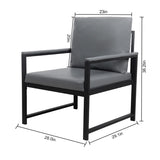 ZNTS Lounge, living room, office or the reception area PVC leather accent arm chair with Extra thick W1359P194177