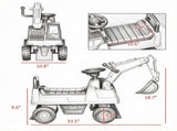 Yellow Toddler Excavator Toy Anti-Tip Design, Manual Shovel, Horn, Hidden Storage 76379800