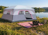 6 Person Outdoor Camping Tent, Waterproof Windproof Easy Setup, Double Layer Family Camping Tent 59606108