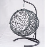 Cat Swing Bed with Stand & Cushion, Cat Egg Chair with Rattan Wicker Appearance, Indoor Hanging 66932543