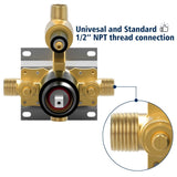 Male NPT Matte Black System, Faucet Set for Bathroom Fixtures with 10 Inch Rain T3177P277449