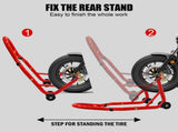 Motorcycle Stand Lift 440lbs Front Rear Combo Stand Lift Stand Front Wheel Fork Stand Rear UK Fork W1102P336230