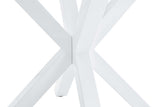 42.1"WHITE Table Mid-century Dining Table for 4-6 people With Round Mdf Table Top, Pedestal Dining W234122455