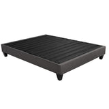 Contemporary 14 in. Platform Mattress Foundation, Queen Size Upholstered Bed Frame Base, Dark Gray B011P203587