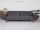 75" Flared Arm Convertible Sleeper Sofa-Dark Gray 97192761